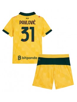 Otroški Nogometna dresi replika AC Milan Strahinja Pavlovic #31 Tretji 2025-26 Kratek rokav (+ hlače)